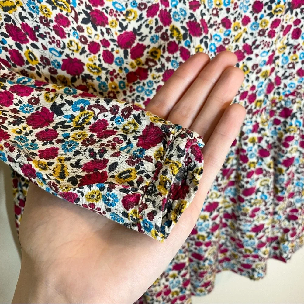Hanna Andersson Floral Multicolor Dress Tunic Size 120 US 6-7